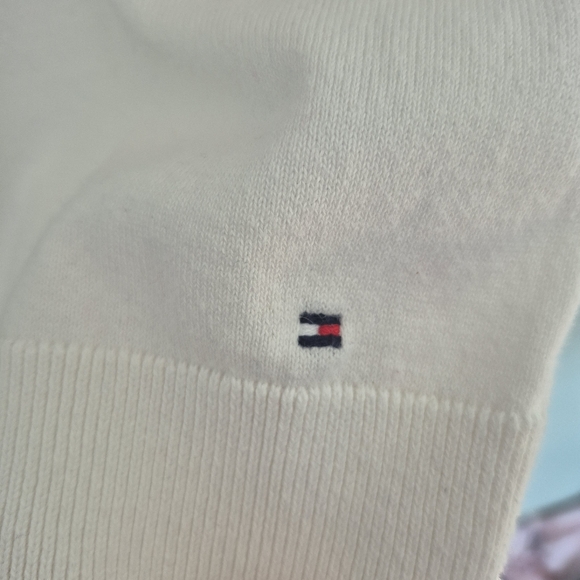 Tommy Hilfiger Women's Preppy White Logo Stripe Turtleneck Sweater Size XS/S - Picture 4 of 8